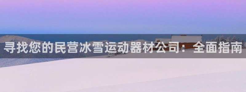 意昂3娱乐：寻找您的民营冰雪运动器材公司：全面指南