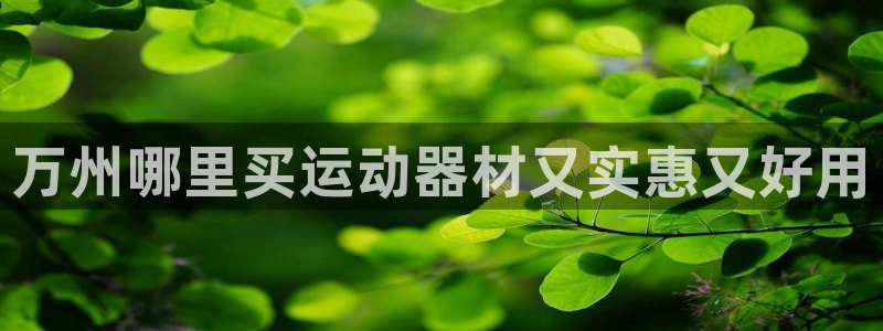 意昂3神州：万州哪里买运动器材又实惠又好用