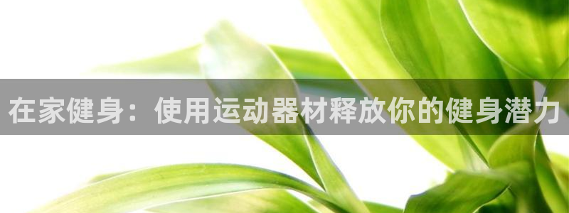 意昂体育3软件：在家健身：使用运动器材释放你的健身潜