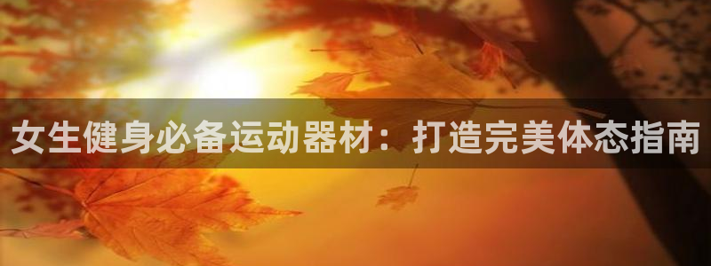意昂体育3平台注册要钱吗:女生健身必备运动器材:打造完美体态